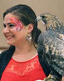 veterinary student and bird of prey at Walk on the Wildside event