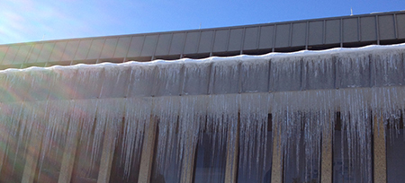 icicles on teaching hospital