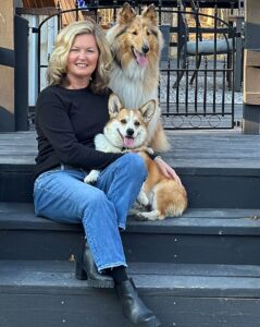 Ginger Passalacqua with her dogs.