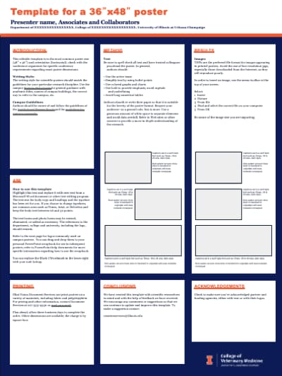verticle research poster blue
