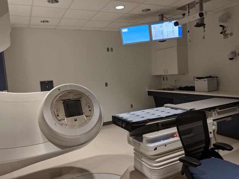 Another view of the linear accelerator.