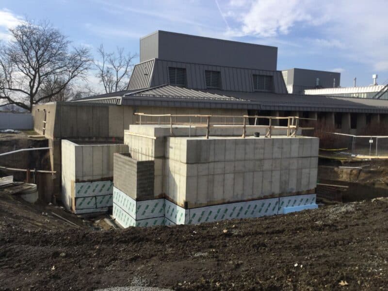 Building materials on site for new construction.