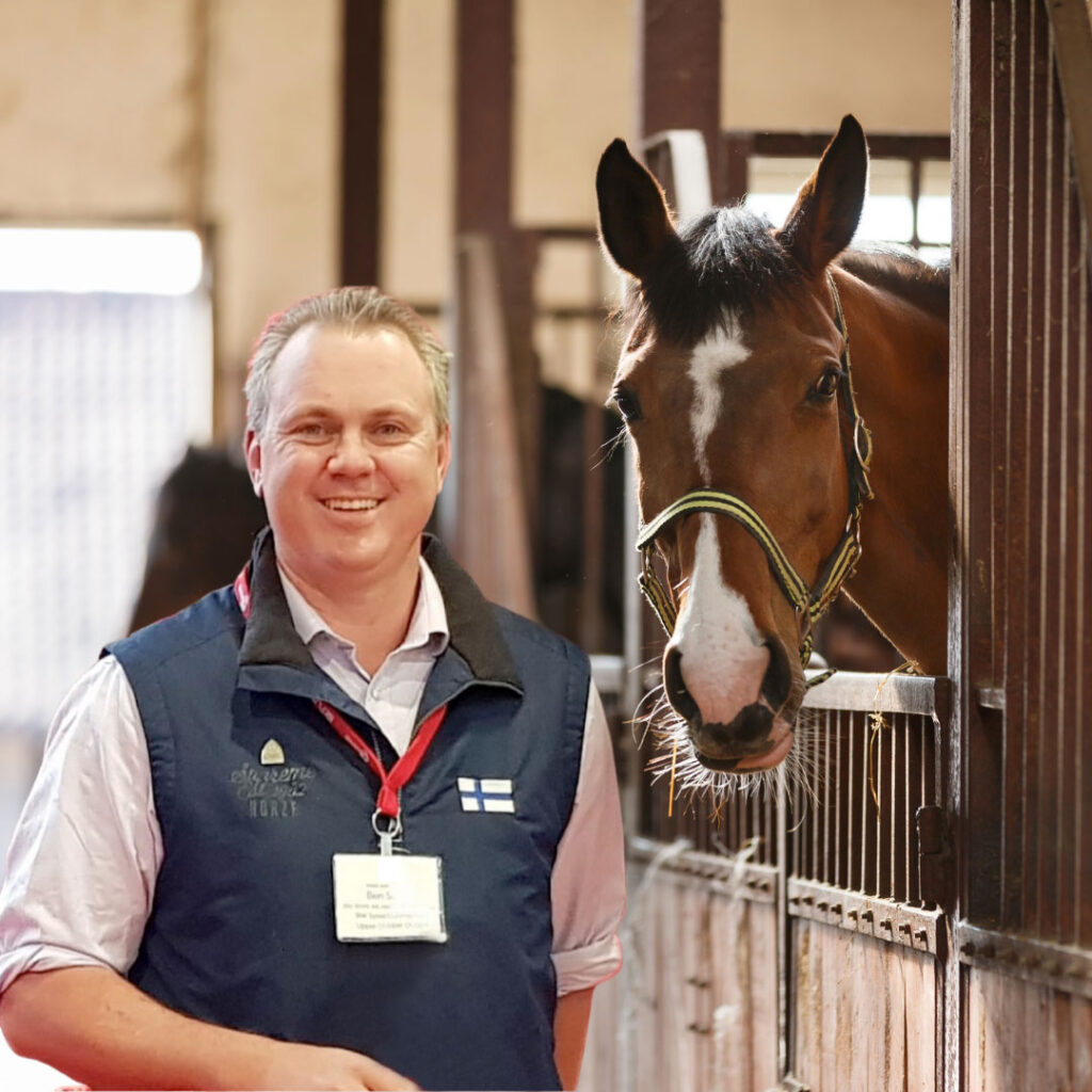 Dr. Ben Sykes with a horse