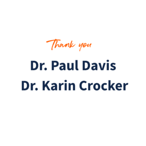Event sponsor Dr. Paul Davis and Dr. Karin Crocker