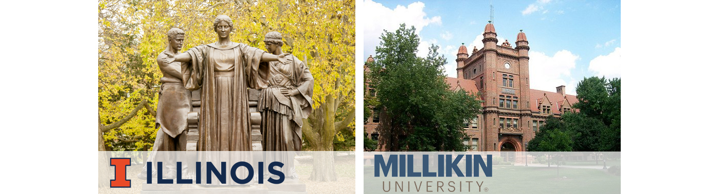 University of Illinois and Millikin University images