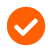 Checkmark in orange cirlce icon