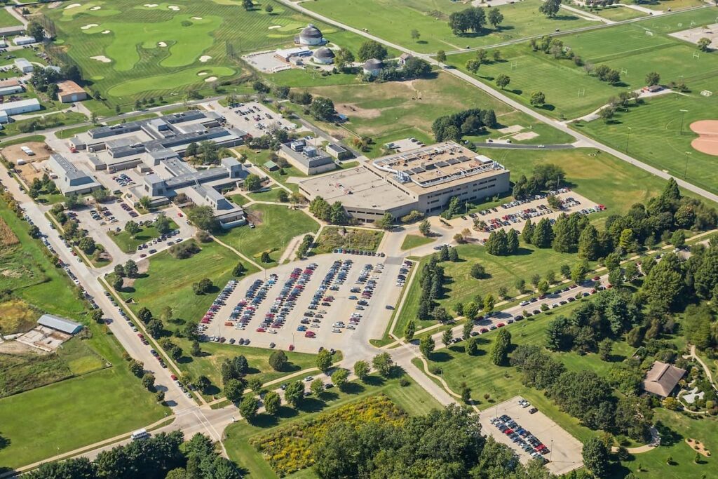 Aerial view College of Veterinary Medicine