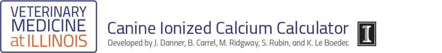 Veterinary Medicine at Illinois - Canine Ionized Calcium Calculator
