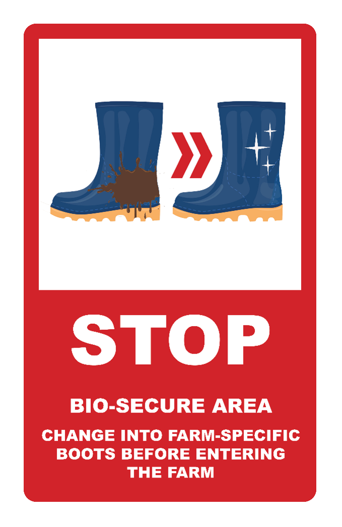 Sign: Change into Farm Specific Boots