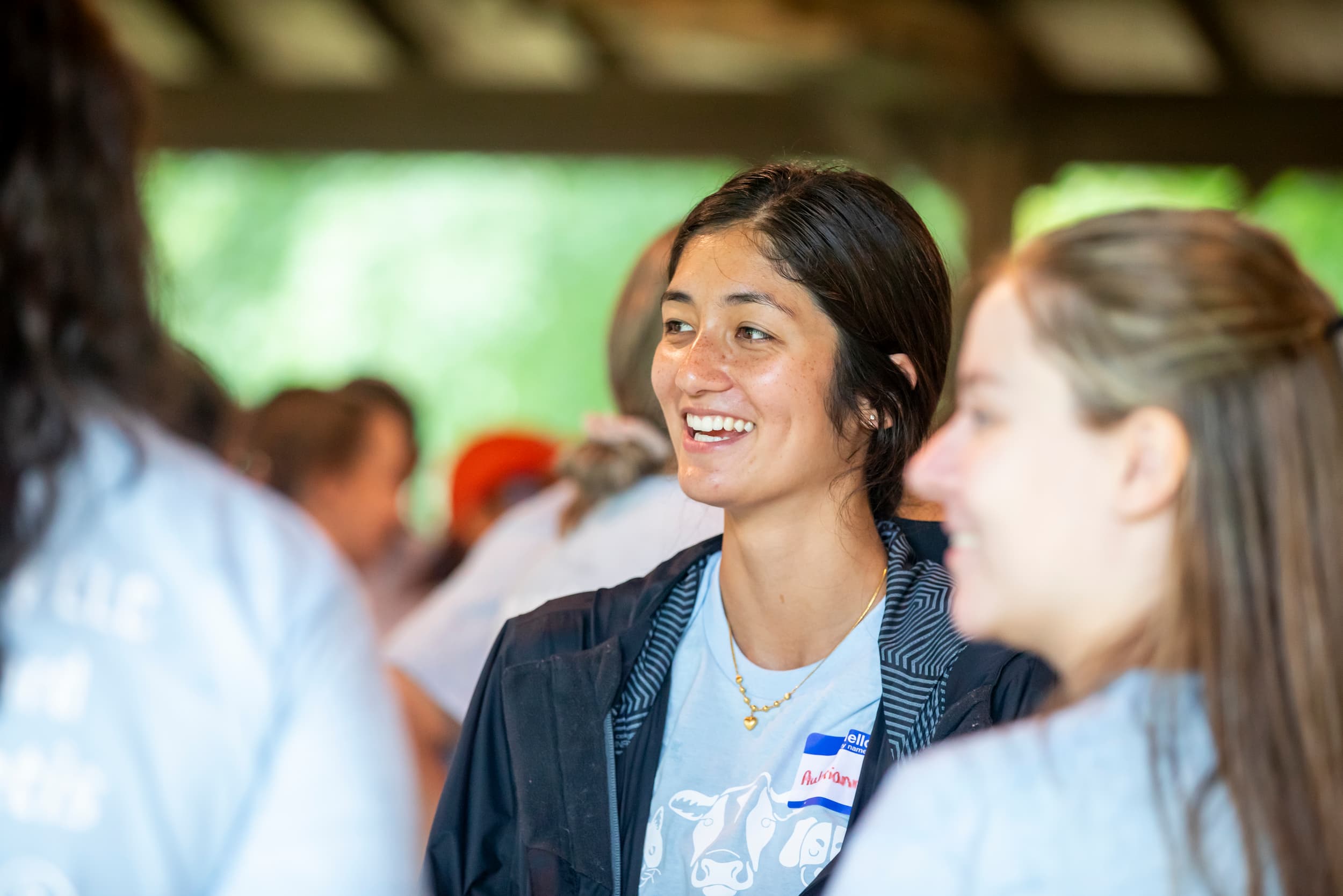 veterinary student smiling in group 