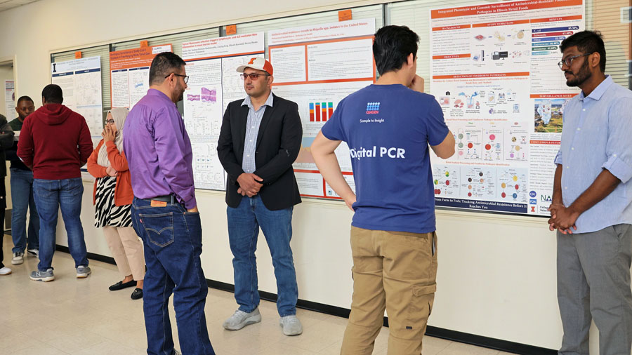 Poster session at the 2026 kickoff event for the Center for Zoonoses Research