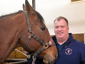 Steve Sermersheim with a horse