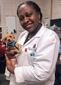 Dr. Tisha Harper with dog