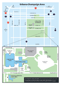 map showing location of Veterinary Medicine South Clinic