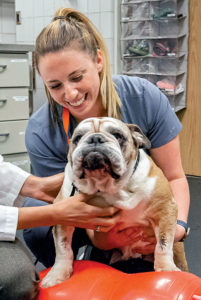 Carrie Chandler with puppy