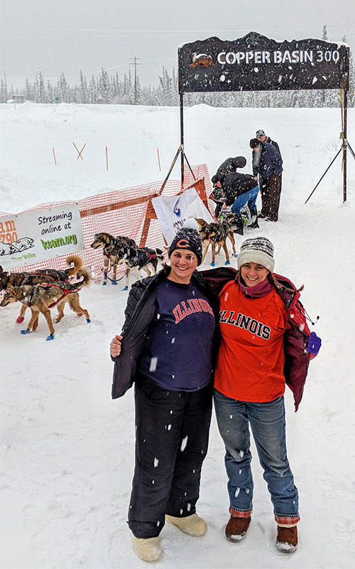 [Drs. Kelli Kramer and Nina Hansen cared for dogs at the Copper Basin 300]