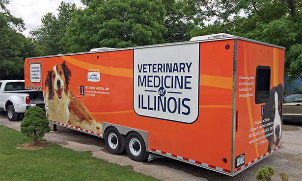 [the shelter medicine mobile surgical unit at the University of Illinois]