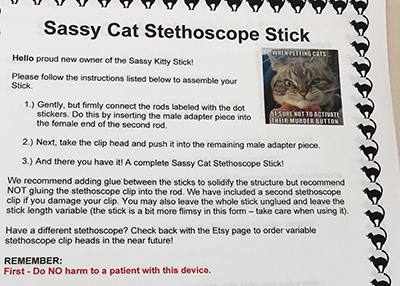 [Sassy Cat Stick instructions for assembly]