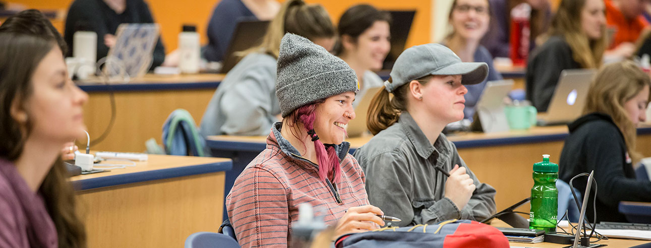 students in a lecture hall