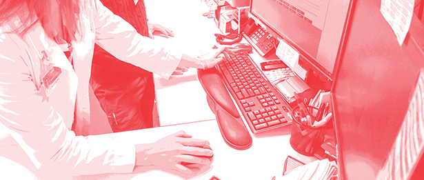 Person working at computer