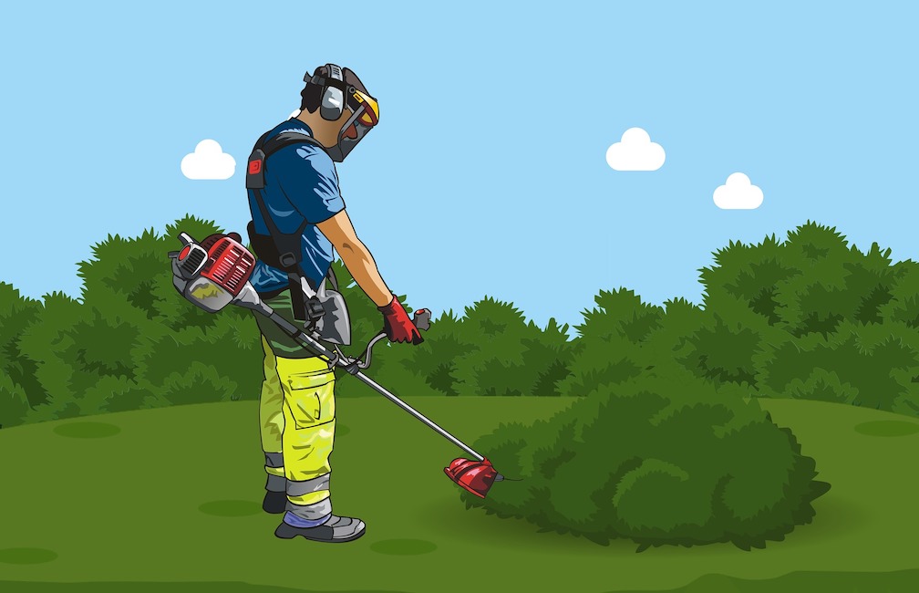chemical pesticide being applied