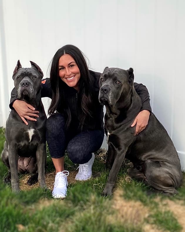 Paige Roytek with her dogs