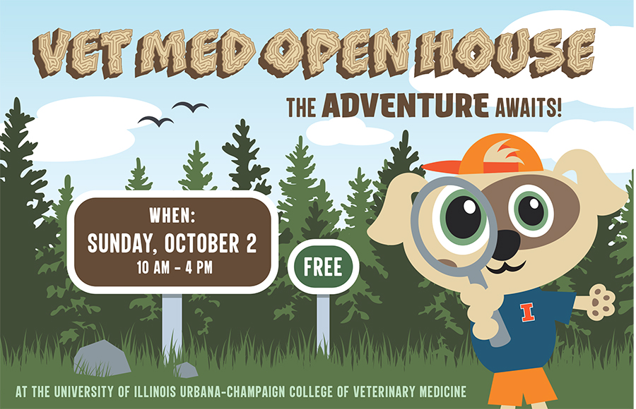 [poster for Open House featuring cartoon dog 'explorer'