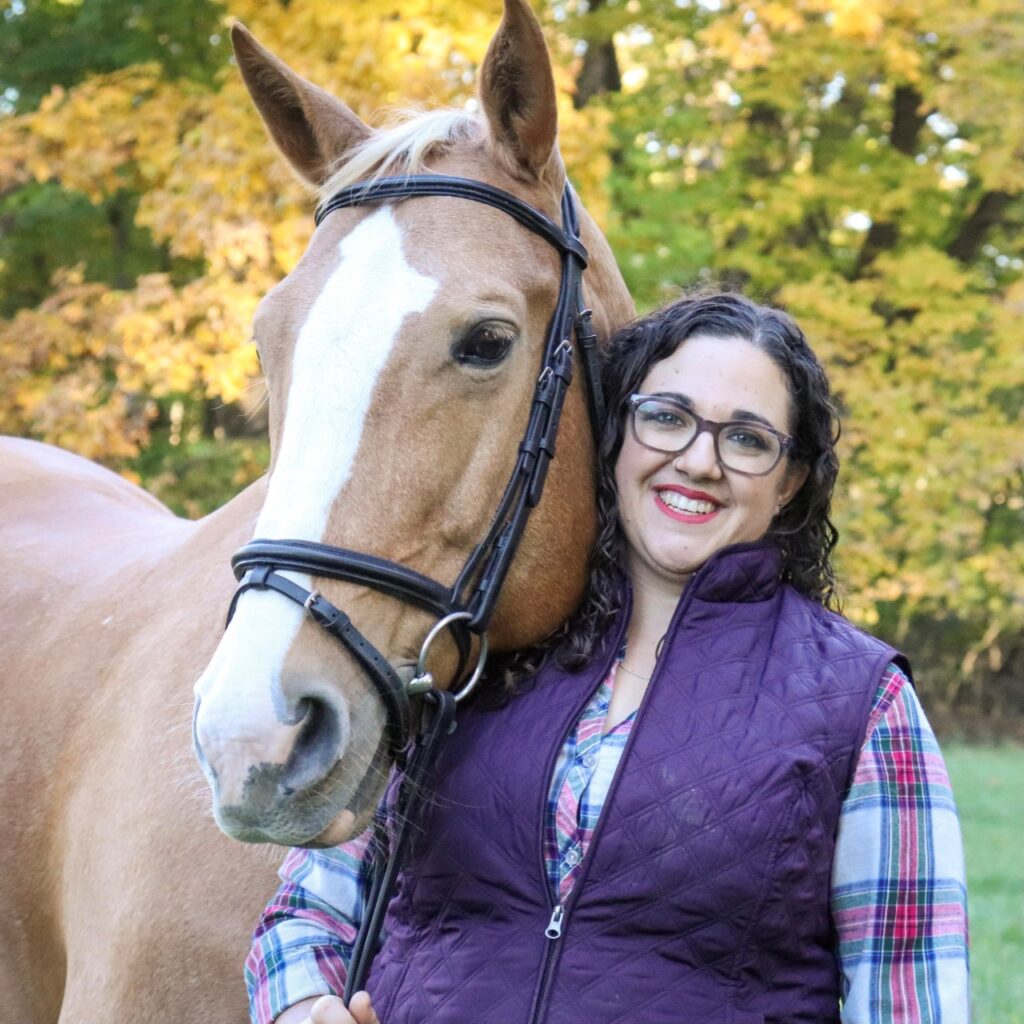 Dr. Rebecca Bishop with a horse