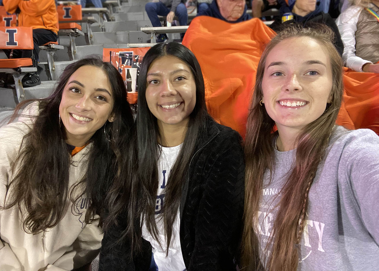 Annie Davis at Football Game with friends