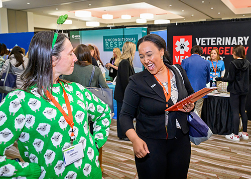 A scene from the SAVMA Symposium exhibit hall