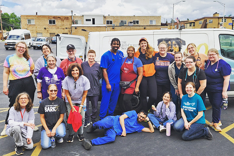 the University of Illinois Shelter Medicine team partners with many community programs