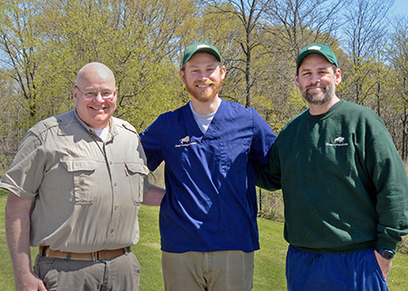 Chris Anchor, Senior Biologist of the Forest Preserves of Cook county, Dr. John Winter, IZWHMR resident, Dr.Matt Allender, Clinical Associate Professor at the University of Illinois and Clinical Veterinarian at the Brookfield Zoo