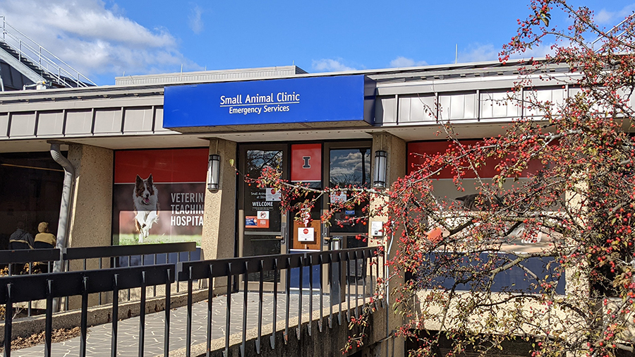 entrance to the Small Animal Clinic at University of Illinois