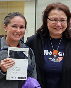 Student winner of the rocketbook with Dr. Shannon Greeley
