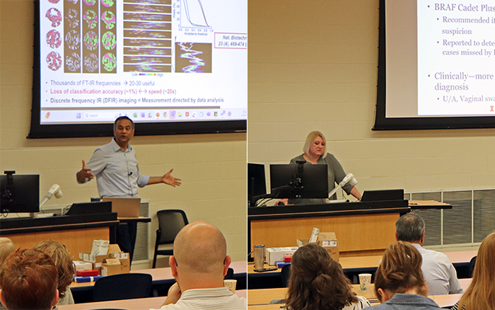 Rohit Bhagarva and Dr. Joanna Schmit were featured speakers at the Midwest Association of Veterinary Pathologists in August 2024