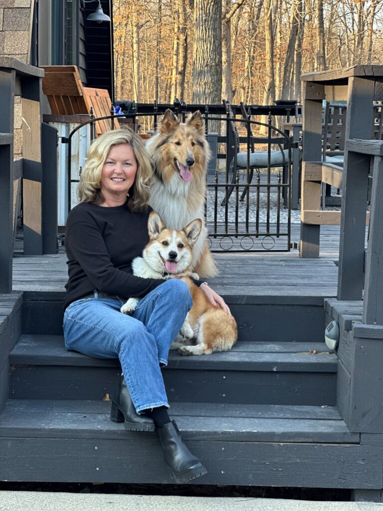 Ginger Passalacqua with her two dogs.