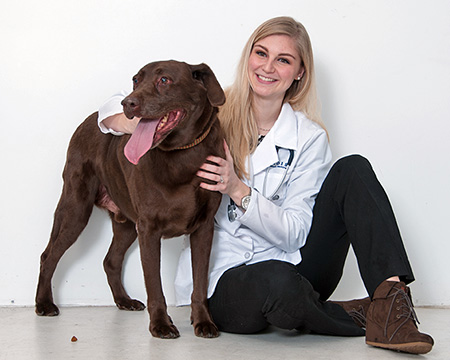 Dr. Alyssa Baratta-Martin with her dog