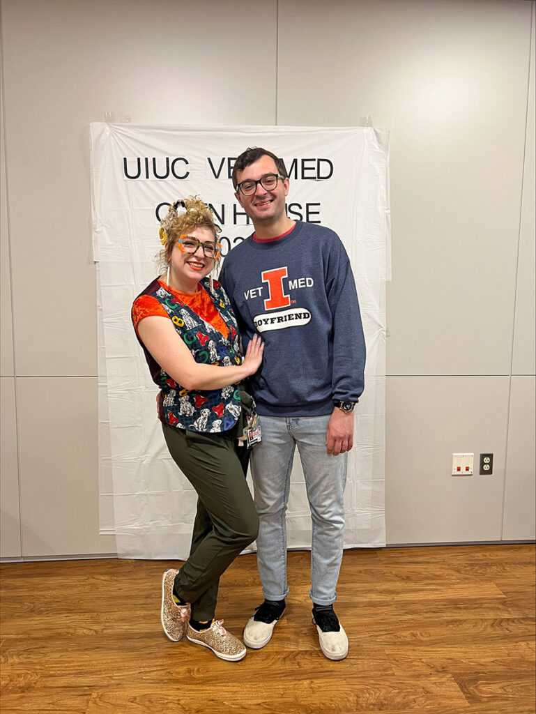 Kristine Witte posing with her boyfriend.