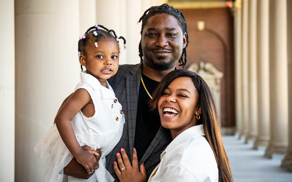 Dorothy Echols poses with her family at the veterinary college's 2025 Awards & Scholarships Celebration