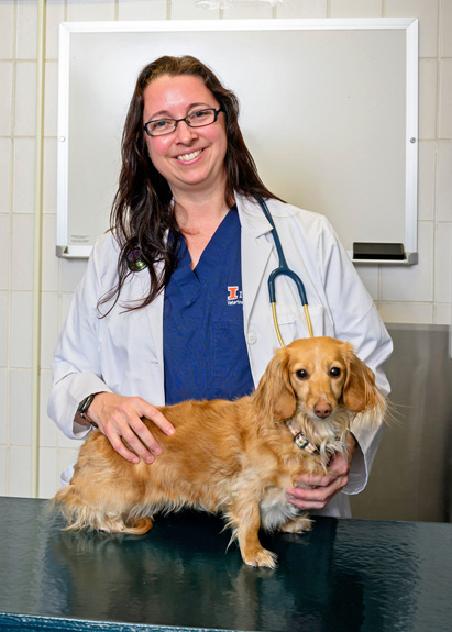 Dr. Rose Peters with a patient