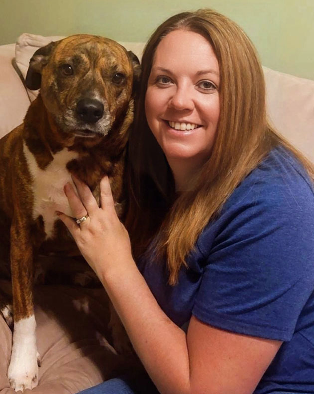 Laura Smith with dog