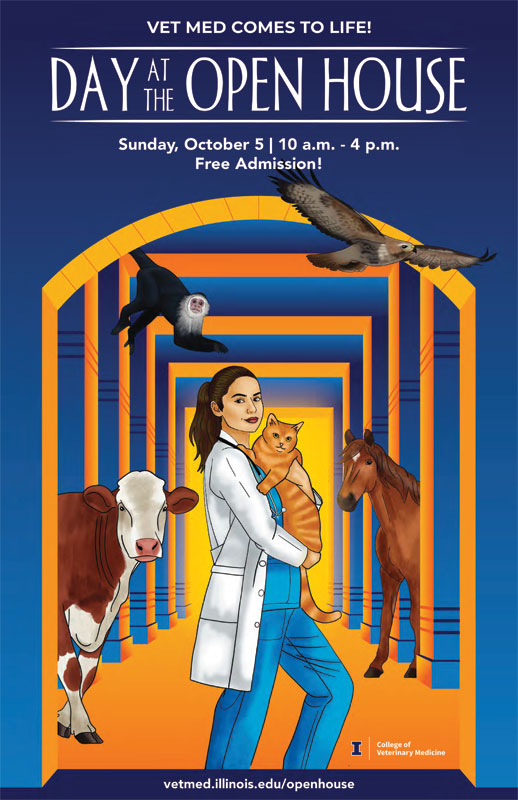 Poster for Vet Med Open House
Details in caption