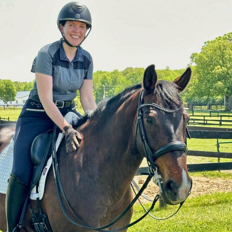 Stephany Lewis riding her horse.