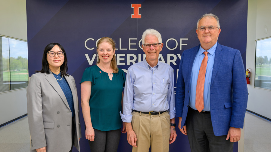 Drs. Julie Nguyen-Edquilang, Annette McCoy, Tony Buffington, and Dean Peter Constable