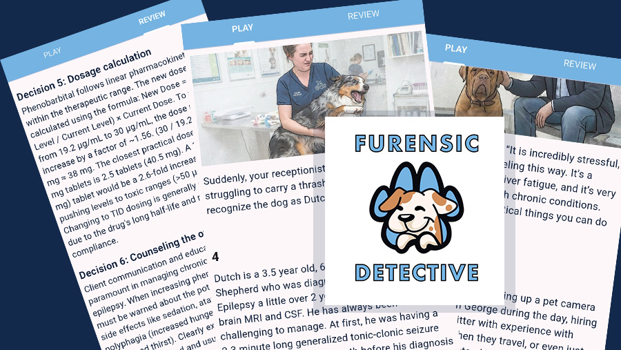 Screen shots and logo of Furensic Detective app
