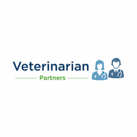 Veterinarian partners logo with two illustrated veterinarians